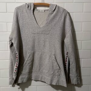 Carve Designs Gray Hoodie with Stitching Accents